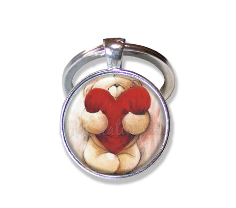 Teddy Bear Hug Red Heart Valentine